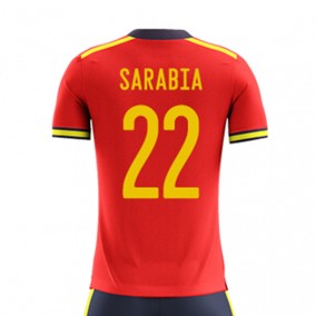 Spania 2023/2024 Pablo Sarabia 22 Hjemme Landslagsdrakt Kortermet